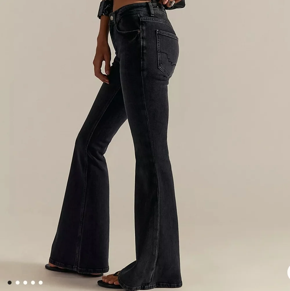 Sandrine Rose Black Denim Flare Jeans